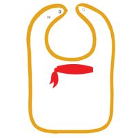 Infant Contrast Trim Terry Bib Thumbnail