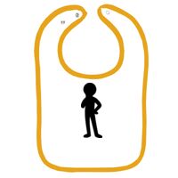Infant Contrast Trim Terry Bib Thumbnail