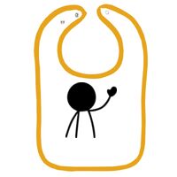 Infant Contrast Trim Terry Bib Thumbnail