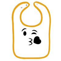 Infant Contrast Trim Terry Bib Thumbnail