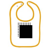 Infant Contrast Trim Terry Bib Thumbnail