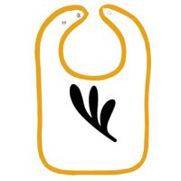 Infant Contrast Trim Terry Bib Thumbnail