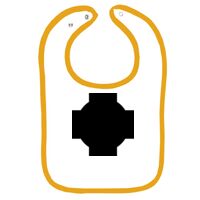 Infant Contrast Trim Terry Bib Thumbnail