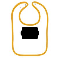 Infant Contrast Trim Terry Bib Thumbnail