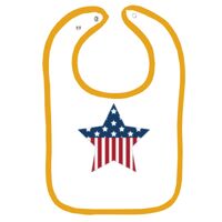 Infant Contrast Trim Terry Bib Thumbnail