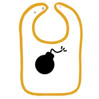 Infant Contrast Trim Terry Bib Thumbnail