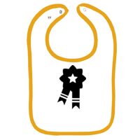 Infant Contrast Trim Terry Bib Thumbnail