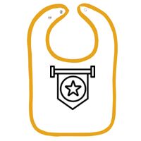 Infant Contrast Trim Terry Bib Thumbnail