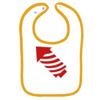 Infant Contrast Trim Terry Bib Thumbnail