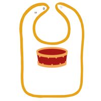 Infant Contrast Trim Terry Bib Thumbnail