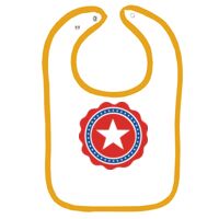 Infant Contrast Trim Terry Bib Thumbnail