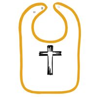 Infant Contrast Trim Terry Bib Thumbnail