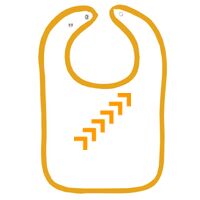 Infant Contrast Trim Terry Bib Thumbnail