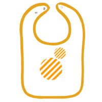 Infant Contrast Trim Terry Bib Thumbnail